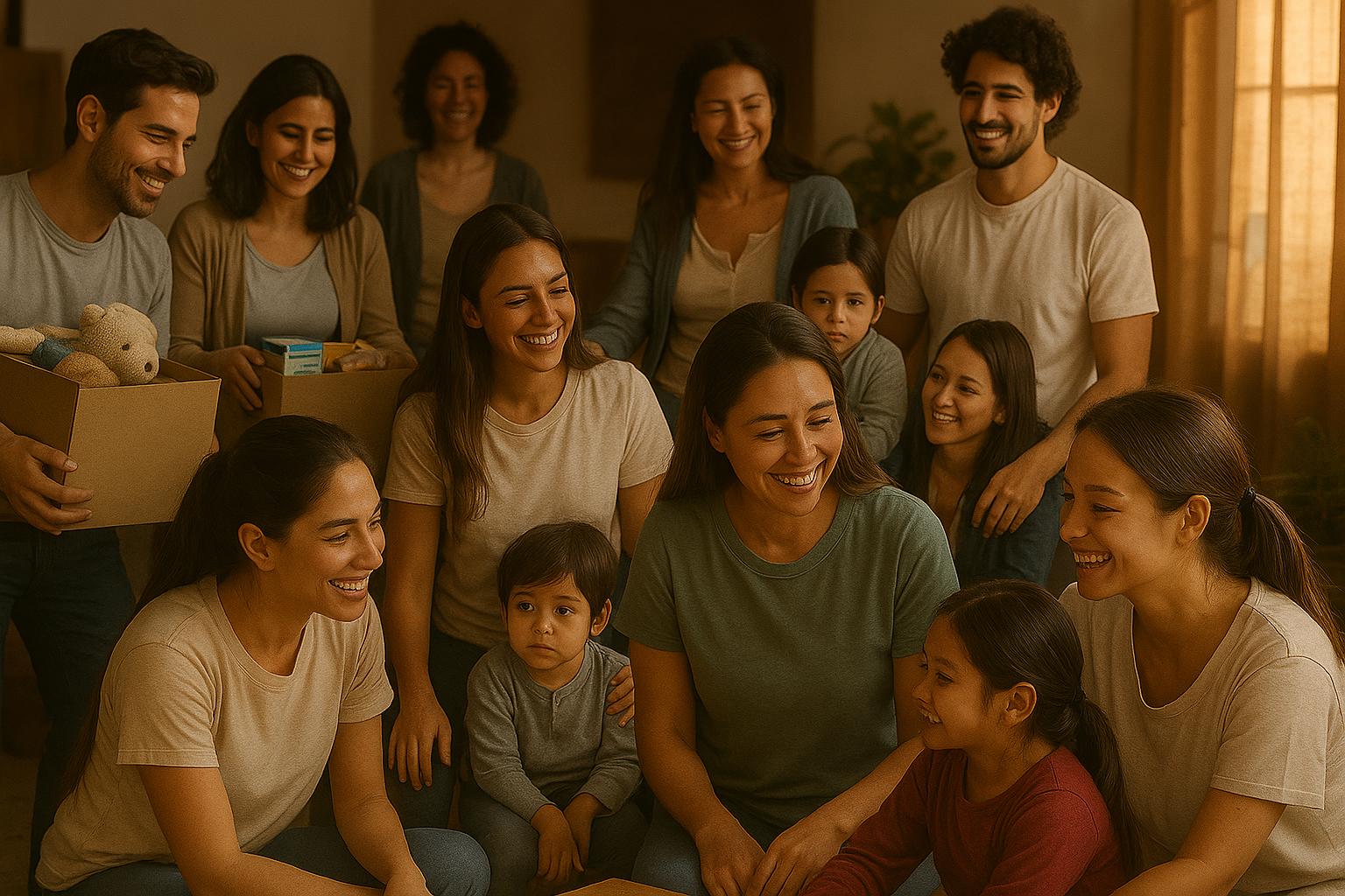 Equipo de la fundación trabajando con la comunidad